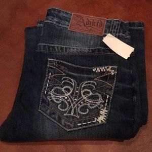 Dark wash boot cut jeans